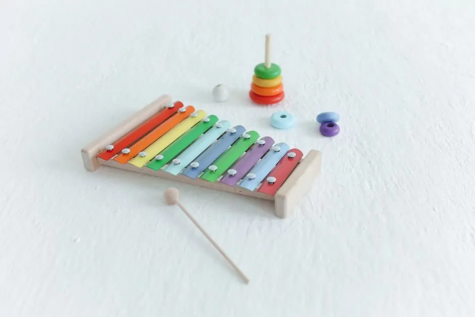 Đàn xylophone gỗ nhiều màu cho bé