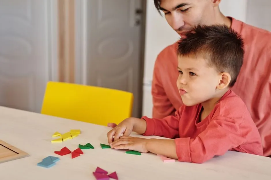 Bộ xếp hình Tangram bằng gỗ nhiều mảnh hình học