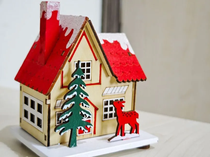 Mô hình nhà bằng gỗ ghép hình 3D cho bé