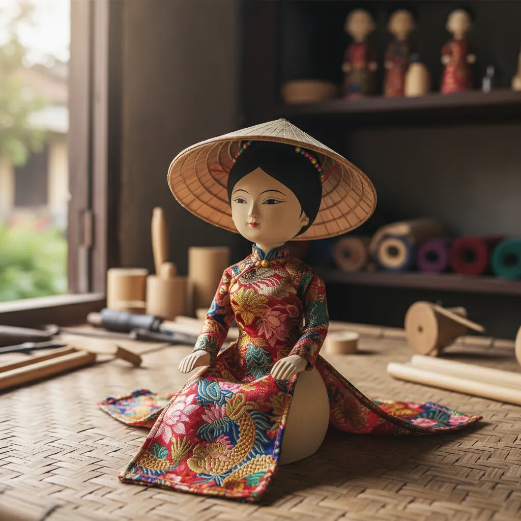 hình ảnh búp bê gỗ truyền thống